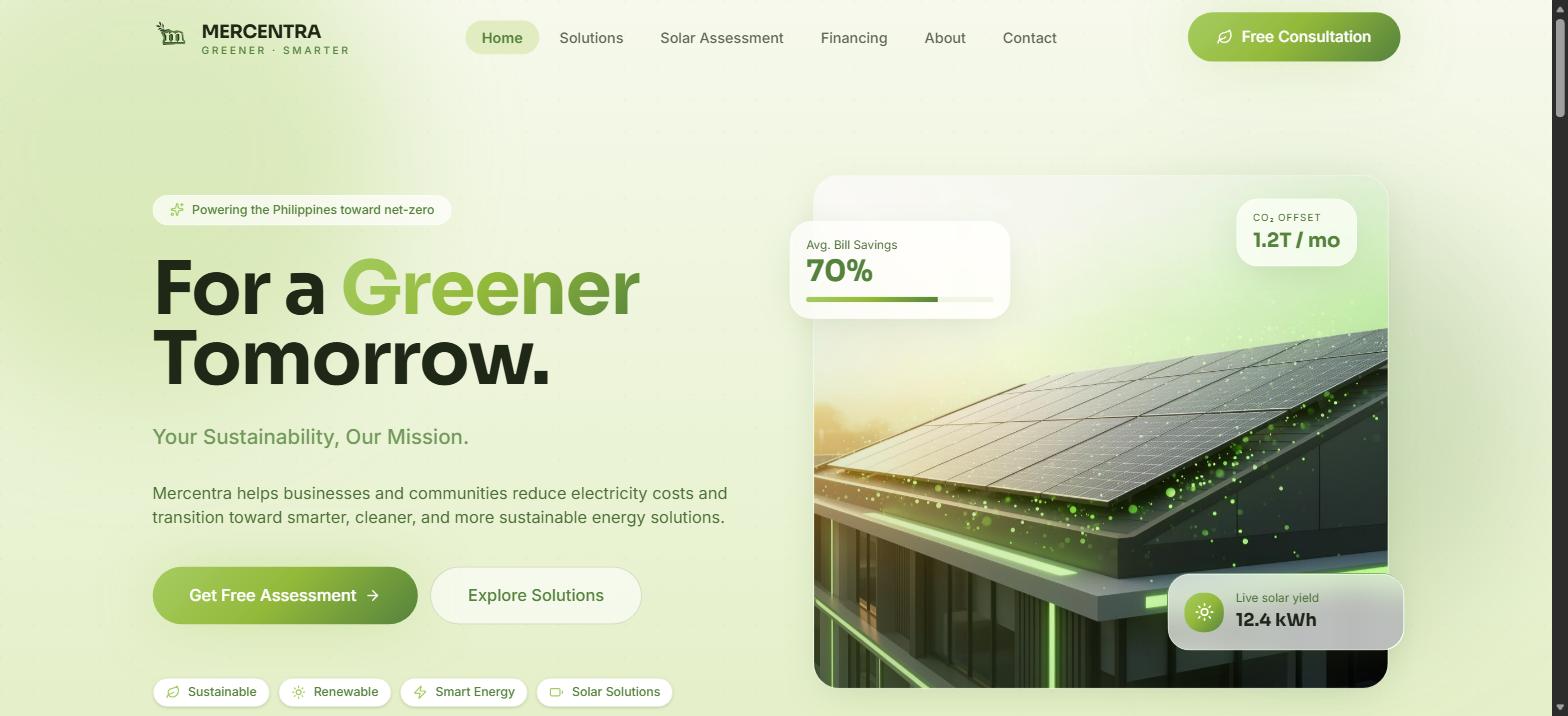 Mercentra Energy Solutions running locally